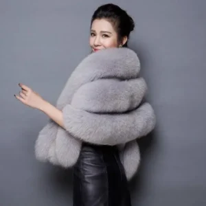 Winter Warm imitation mink women's fox fur collar shawl scarf cloak mink fur coat Bridal dress hairy large shawl cape short coat